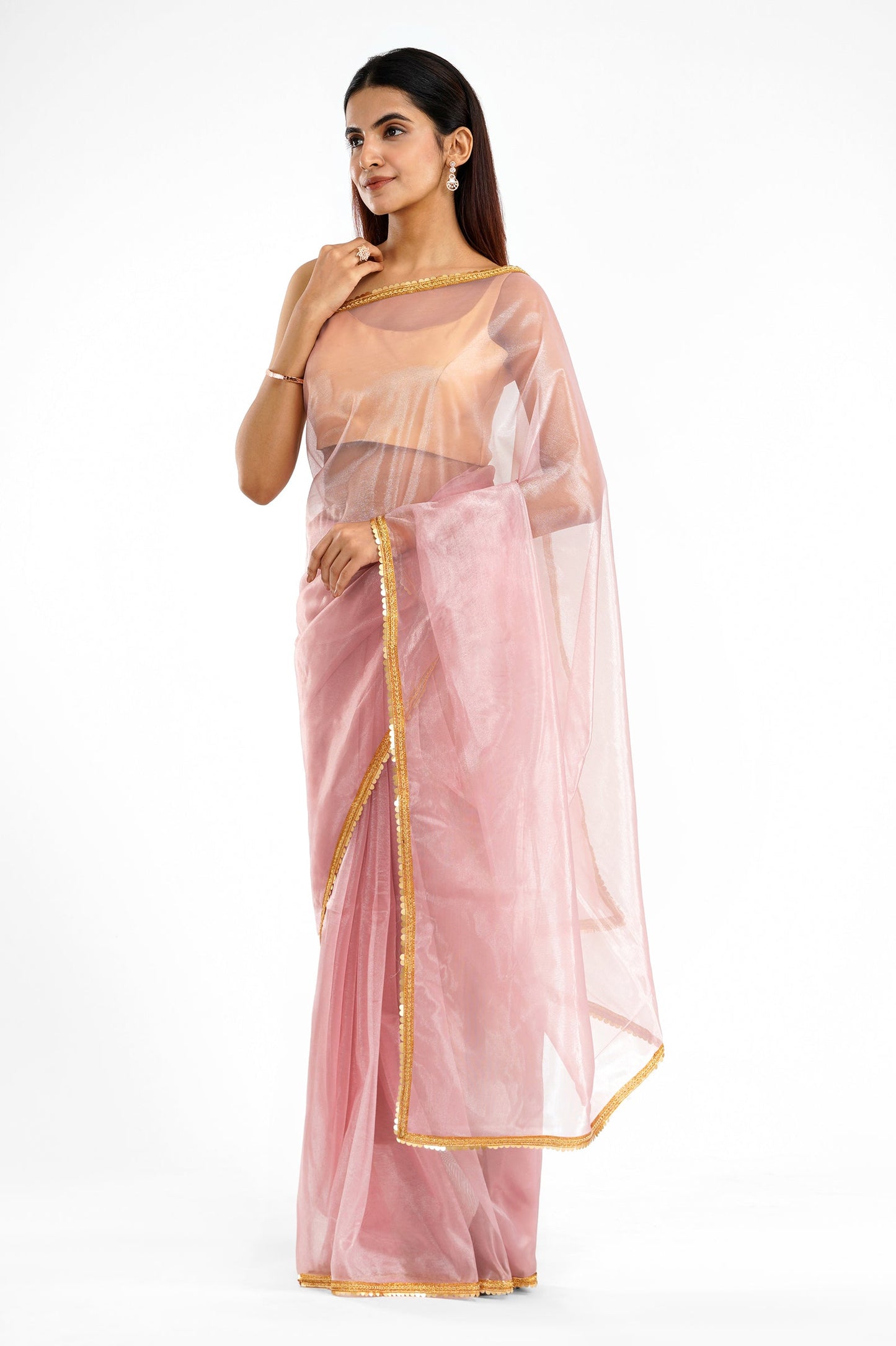 Teejh Iraja Pink Net Saree