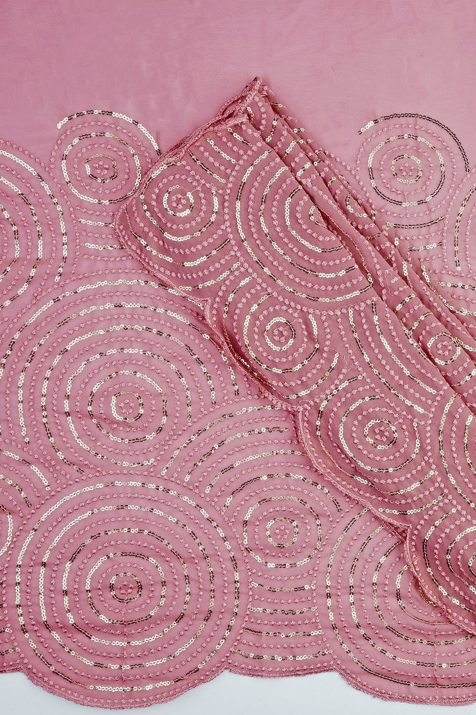 Teejh Chamkila Mauve Georgette Saree