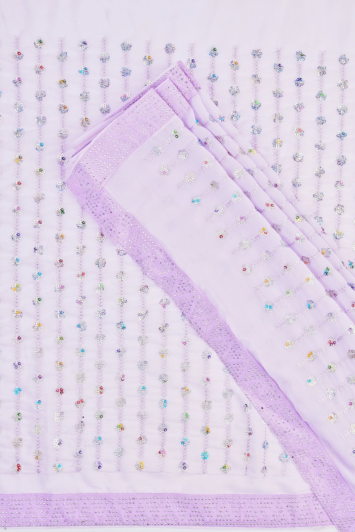Teejh Ujwal Lavender Georgette Saree