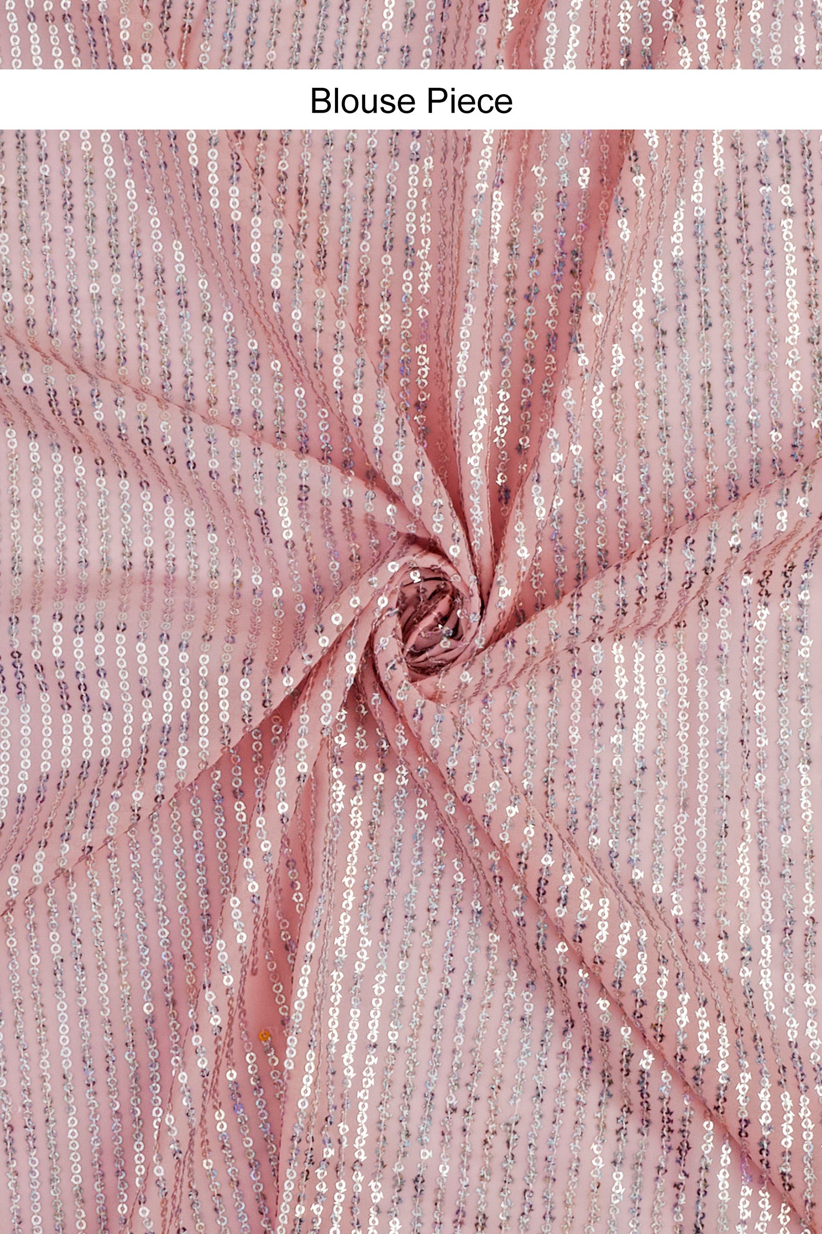 Teejh Ujwal Baby Pink Georgette Saree