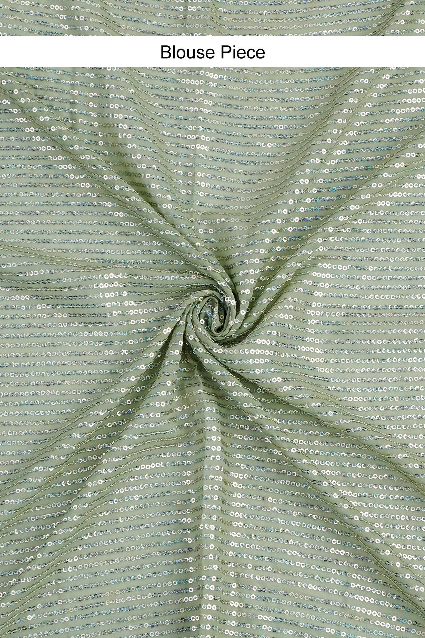 Teejh Ujwal Sage Green Georgette Saree