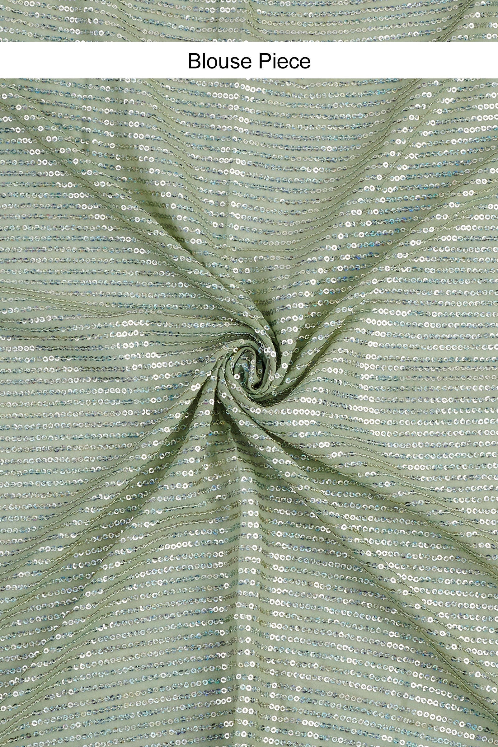 Teejh Ujwal Sage Green Georgette Saree