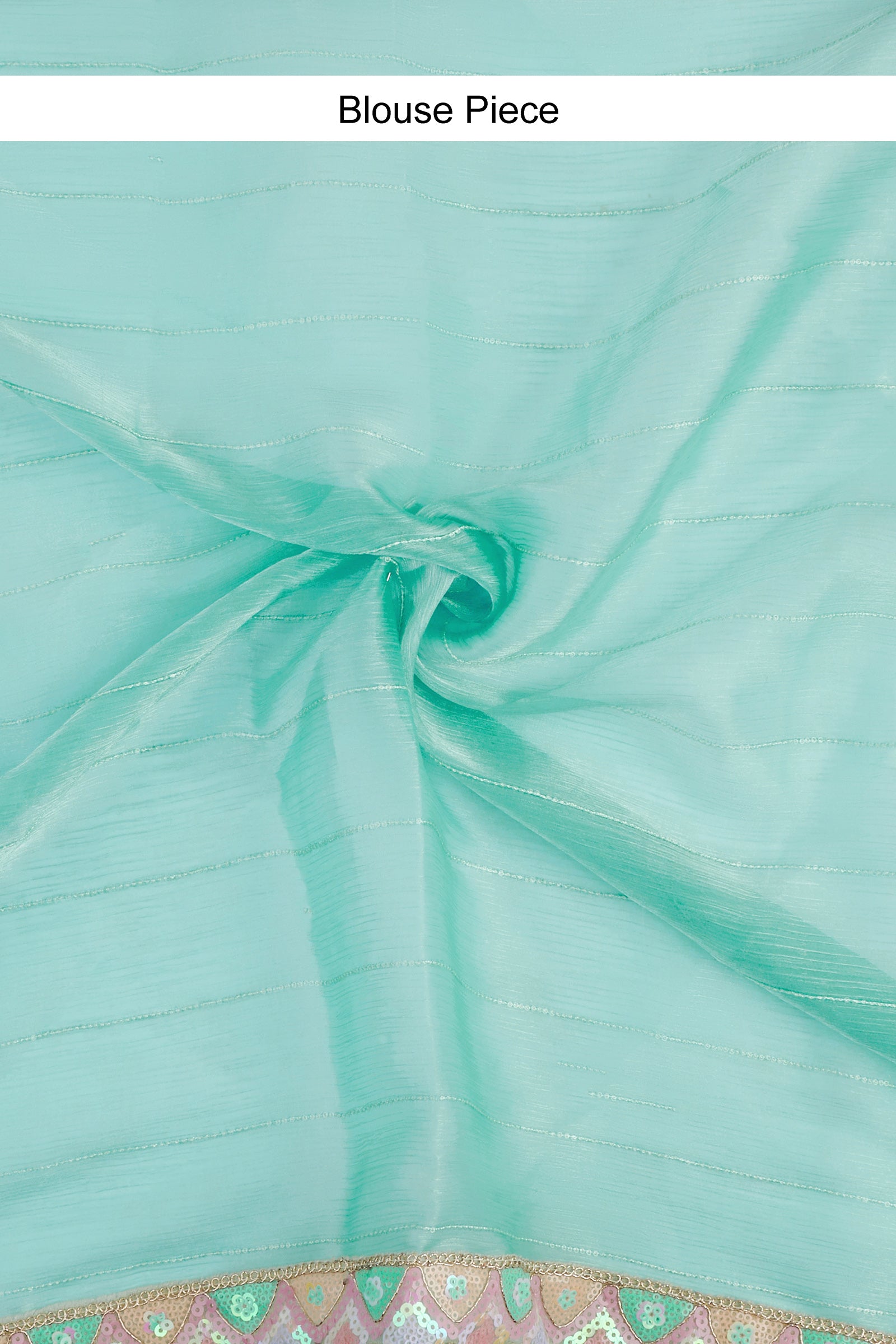 Teejh Rangeen Sky Blue Shimmer Tissue Saree