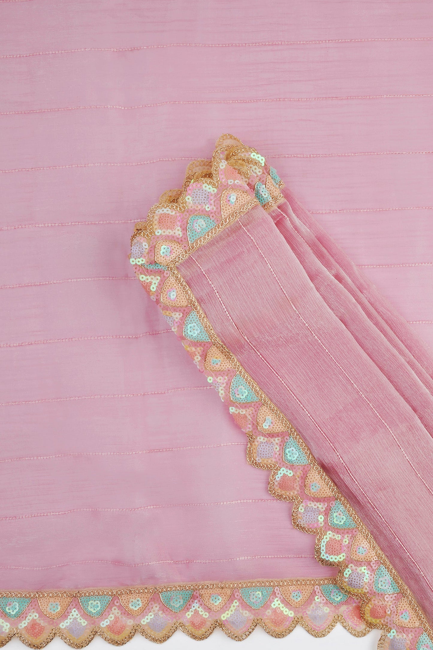 Teejh Rangeen Lilac Shimmer Tissue Saree