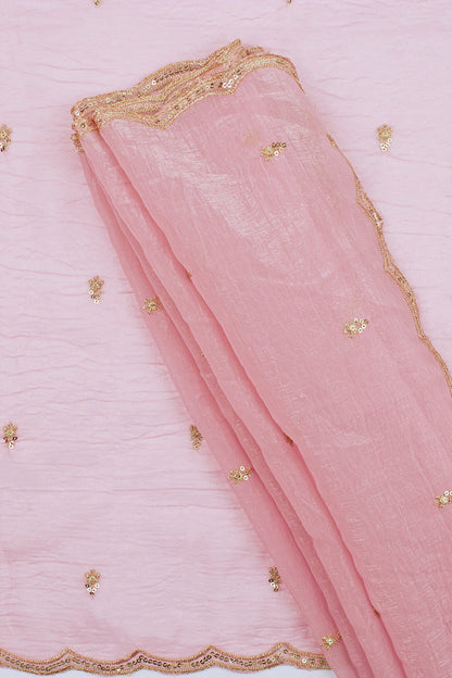 Teejh Dilbar Pink Georgette Saree