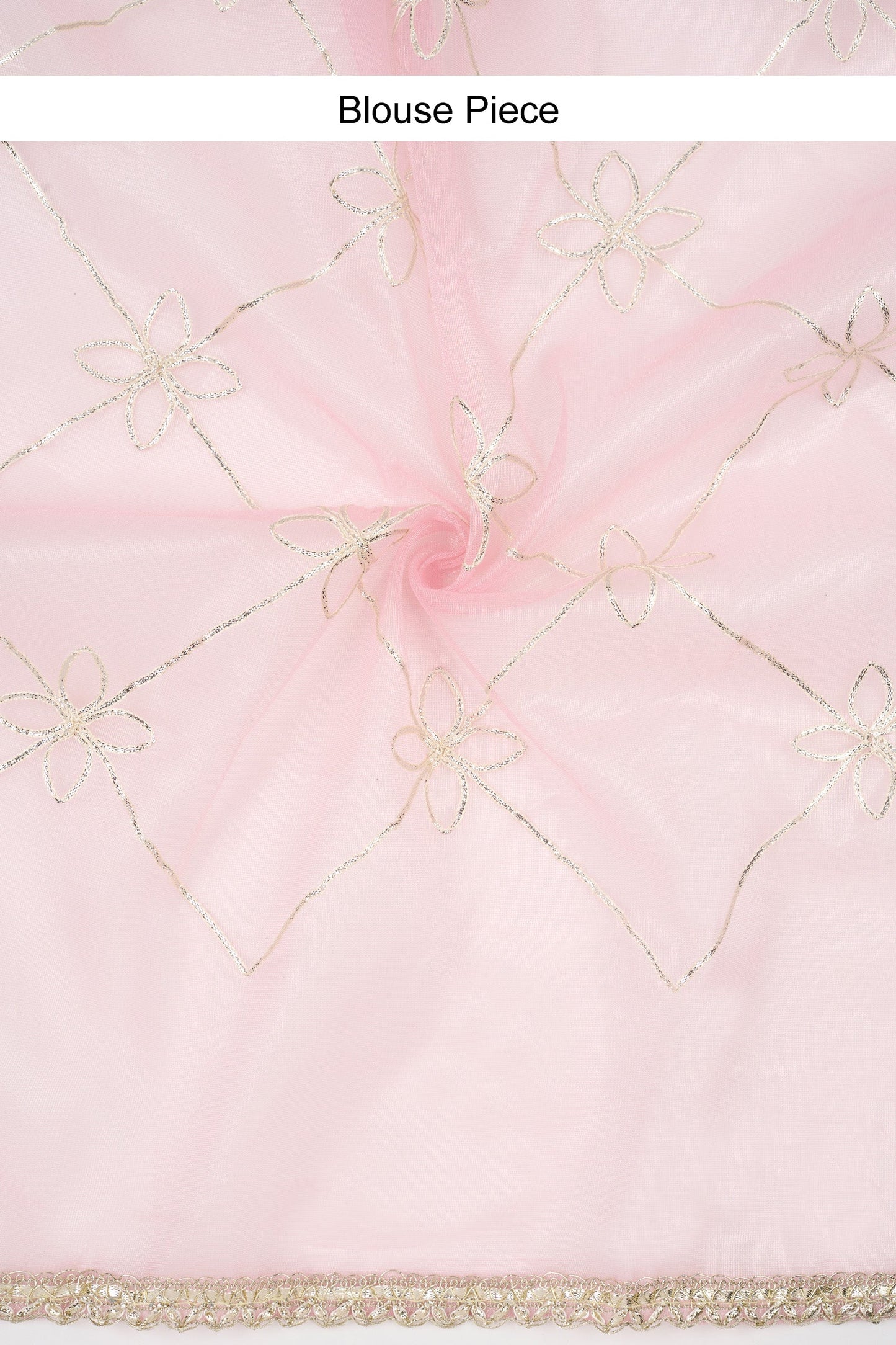 Teejh Tarangi Pink Net Gota Saree