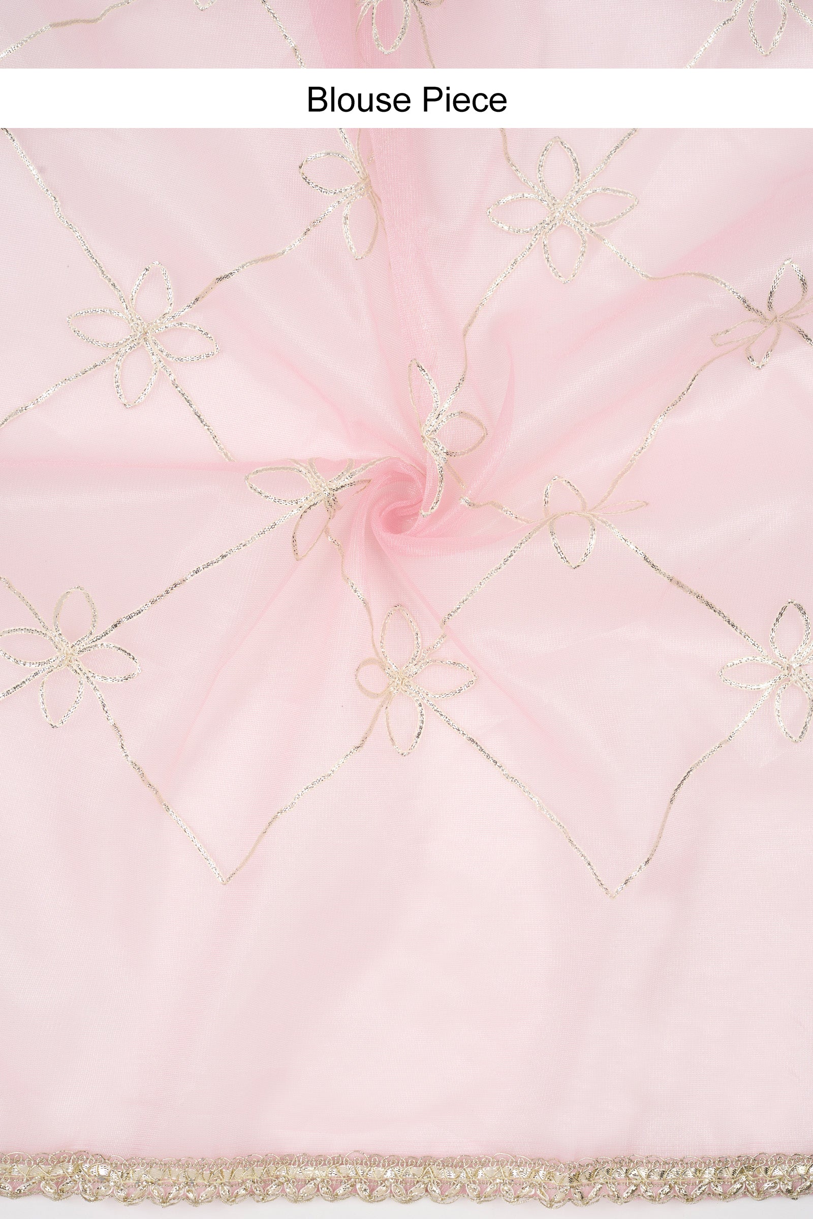 Teejh Tarangi Pink Net Gota Saree