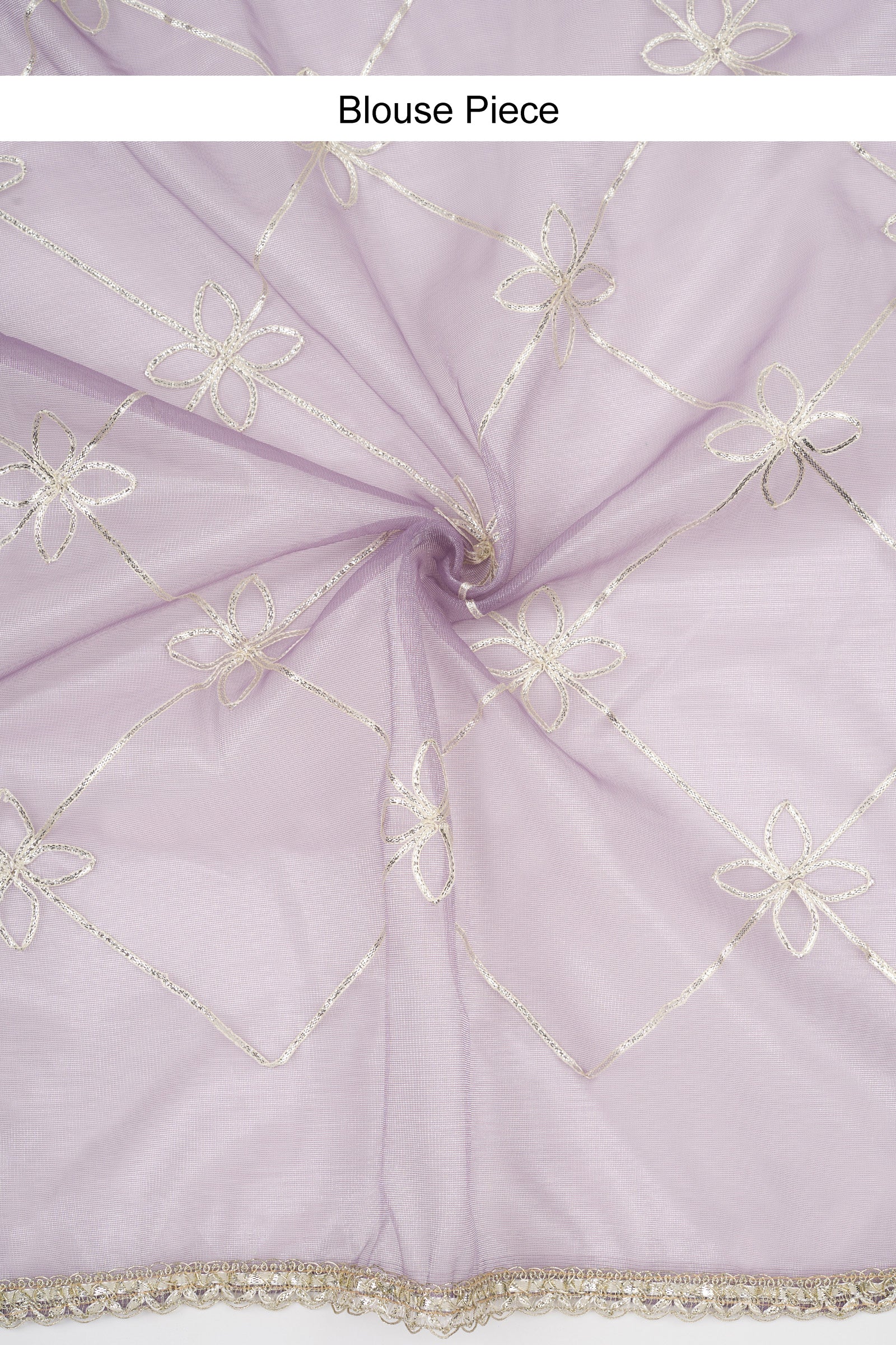 Teejh Tarangi Lavender Net Gota Saree