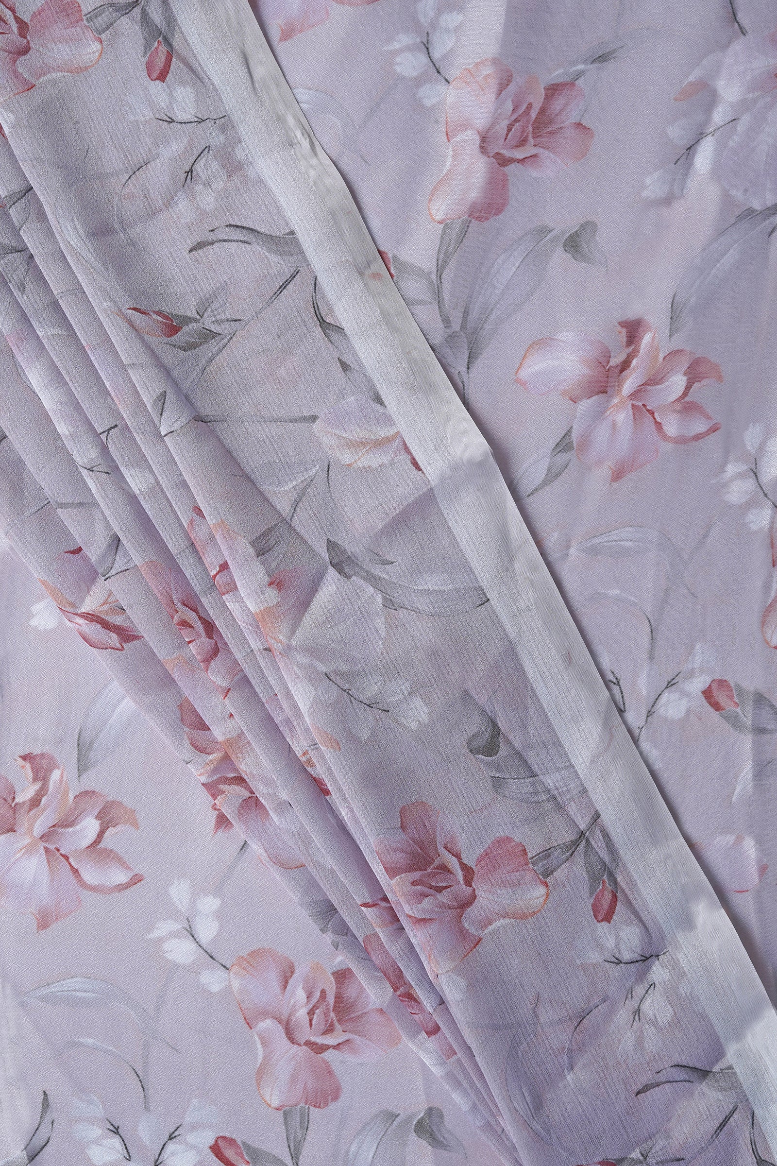 Teejh Misty Dusk Digital Print Chiffon Saree