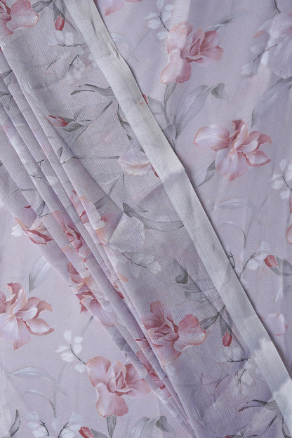 Teejh Misty Dusk Digital Print Chiffon Saree