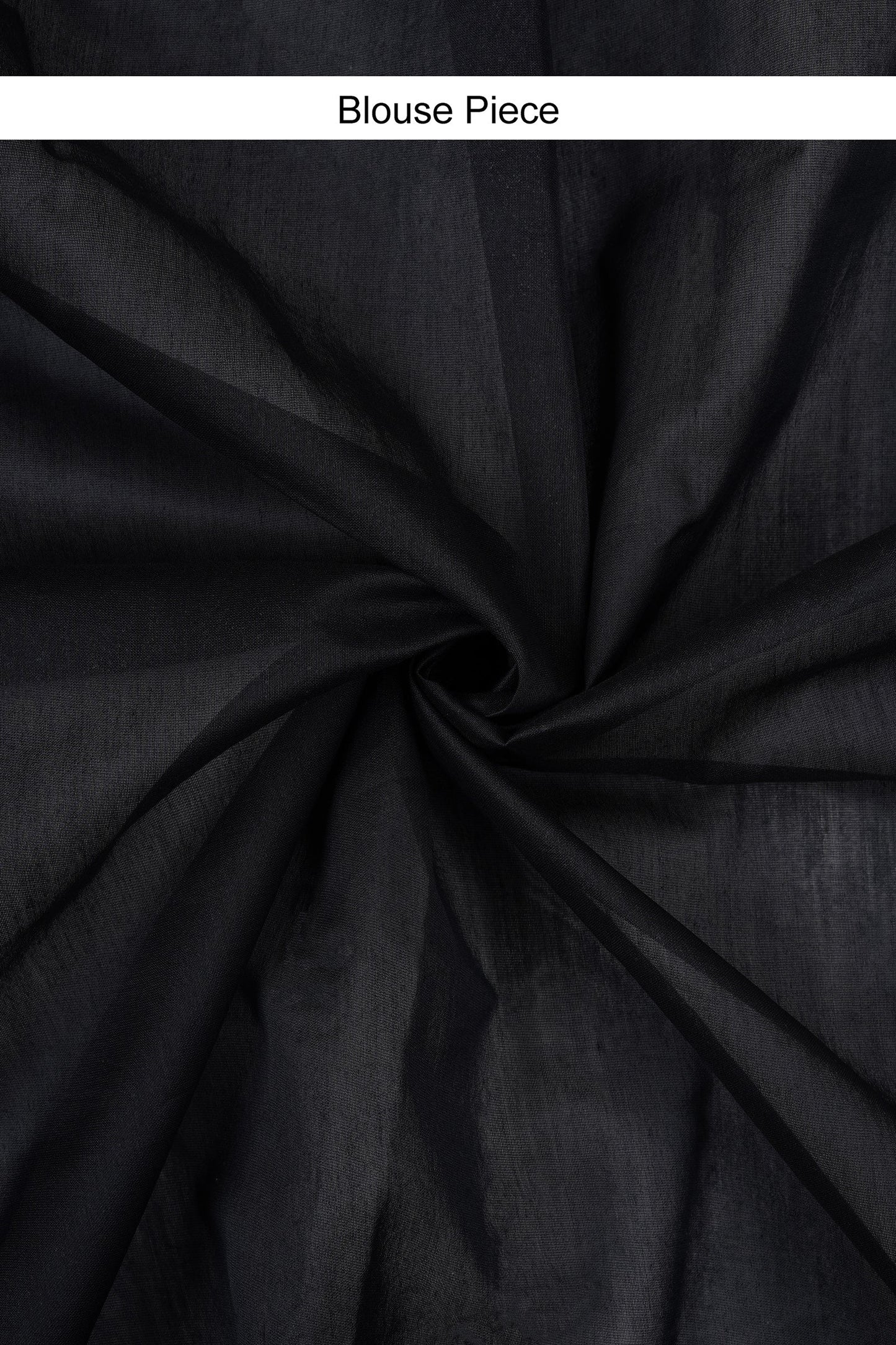 Teejh Into the Night Black Block Print Chanderi Silk Saree