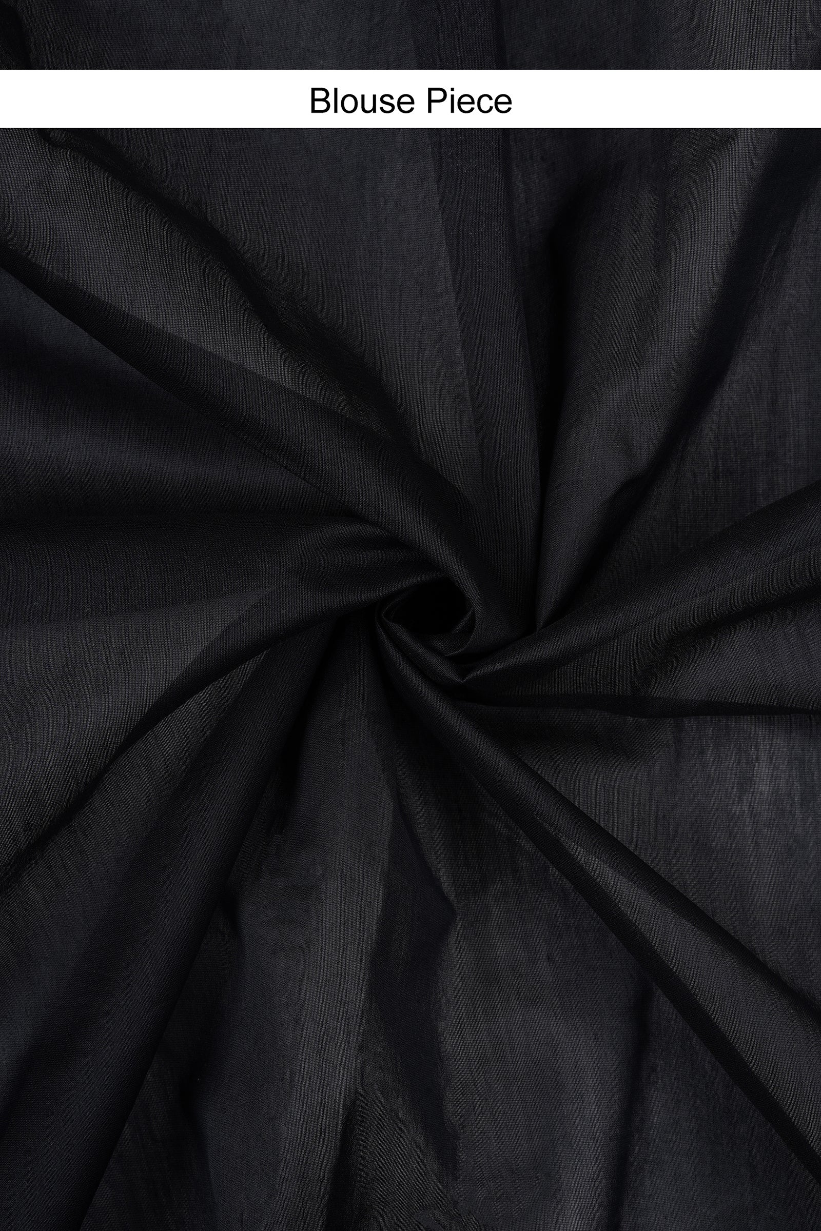 Teejh Into the Night Black Block Print Chanderi Silk Saree
