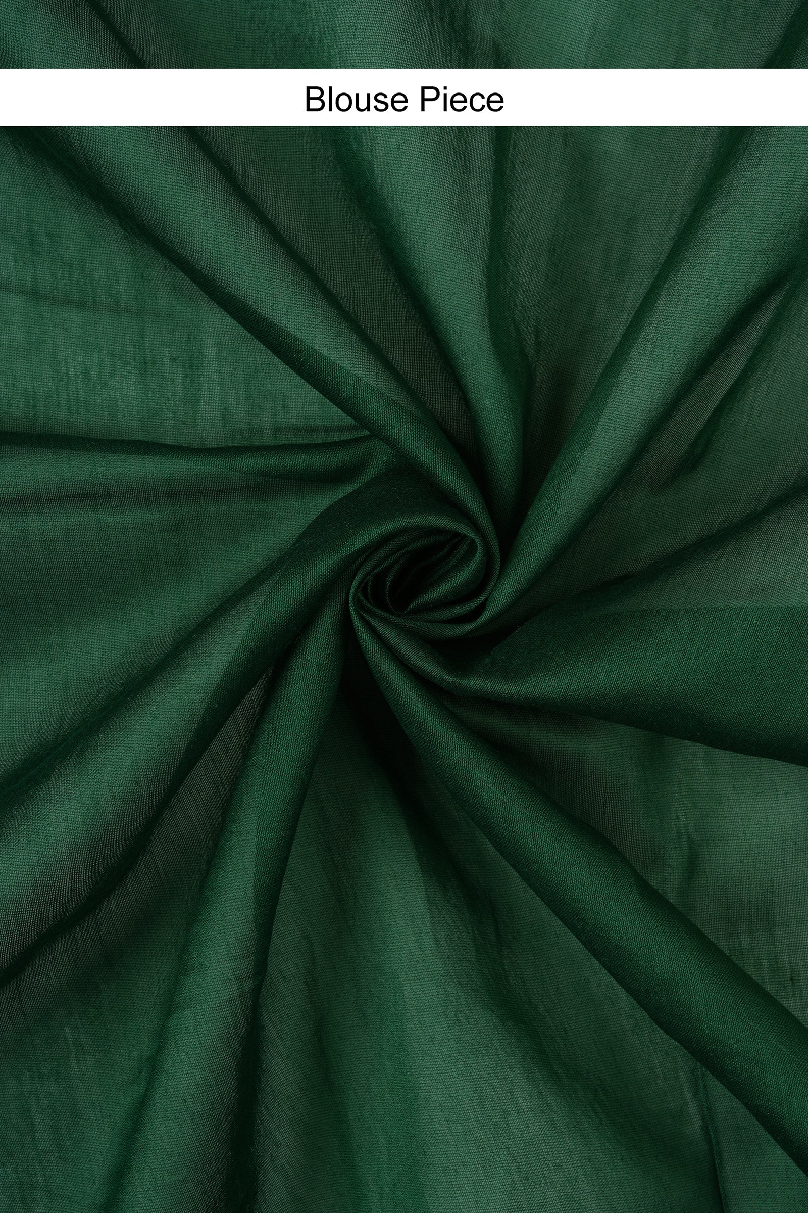 Teejh Green Chilli Bottle Green Block Print Chanderi Silk Saree
