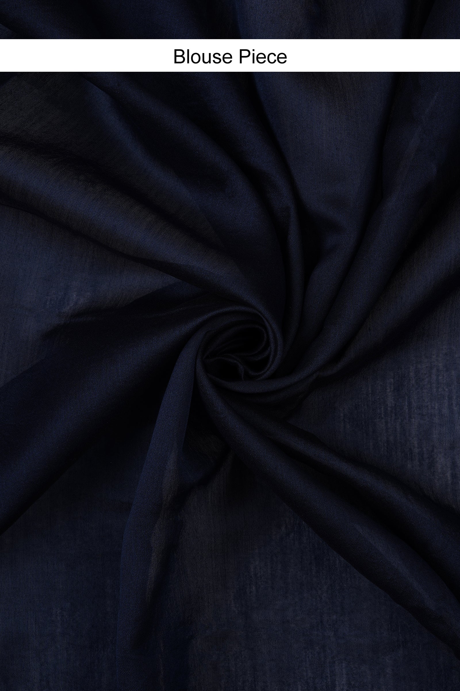 Teejh Dhalti Sham Navy Blue Block Print Chanderi Silk Saree