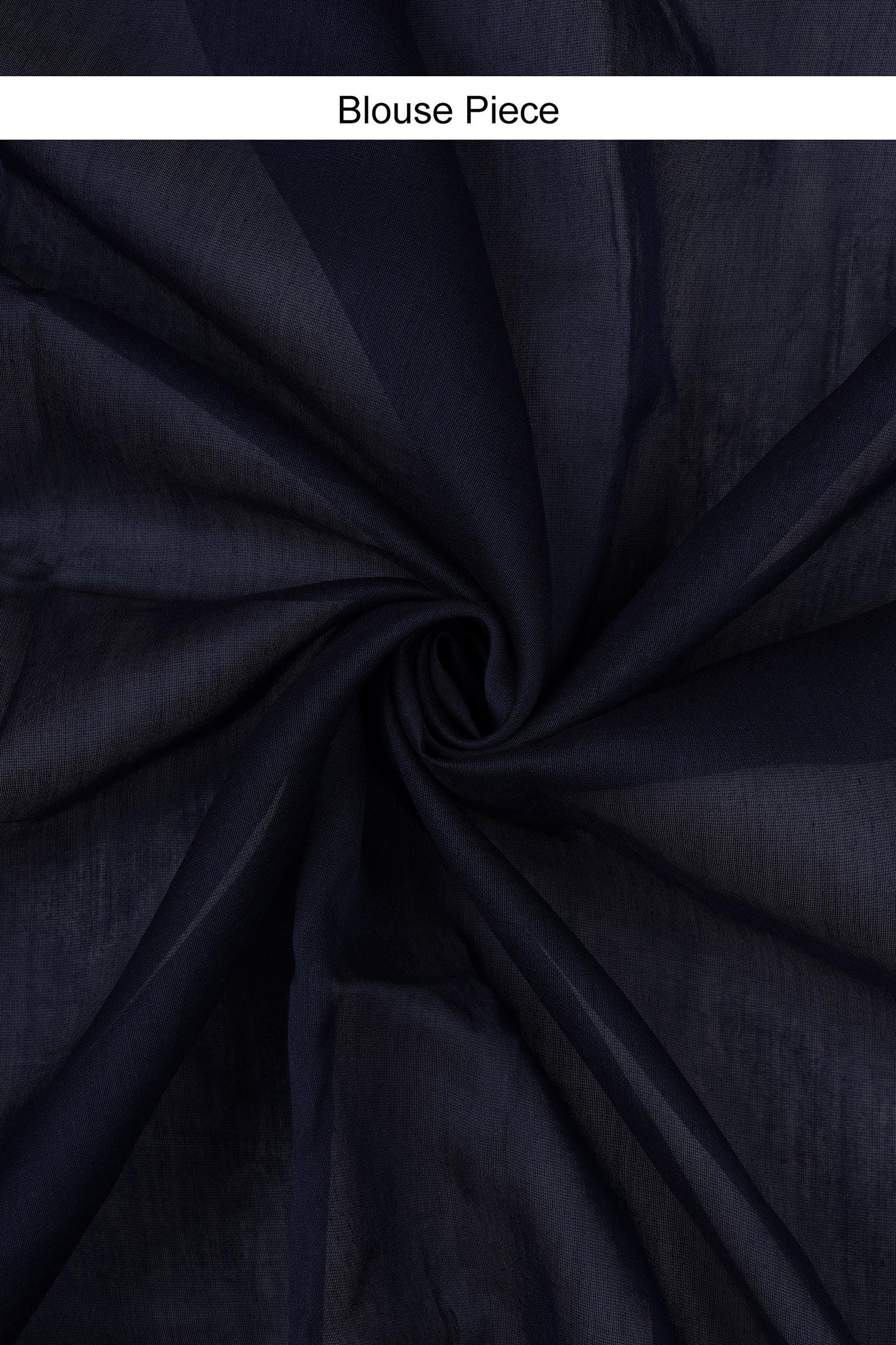 Teejh Saat Samandar Navy Blue Block Print Chanderi Silk Saree