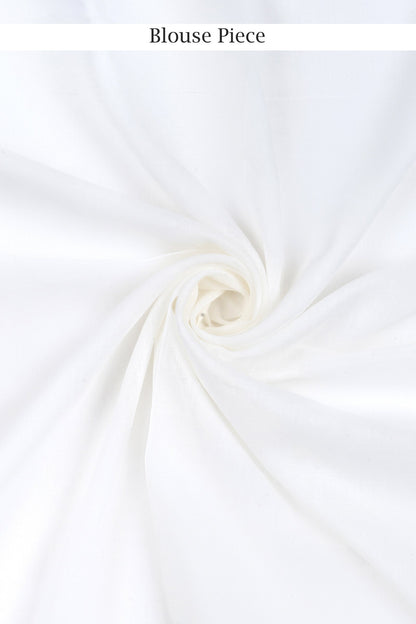 Teejh Peony Lilac and White Mulmul Saree