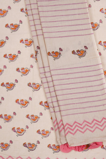 Teejh Chdhiya Udd Mulmul Cotton Saree
