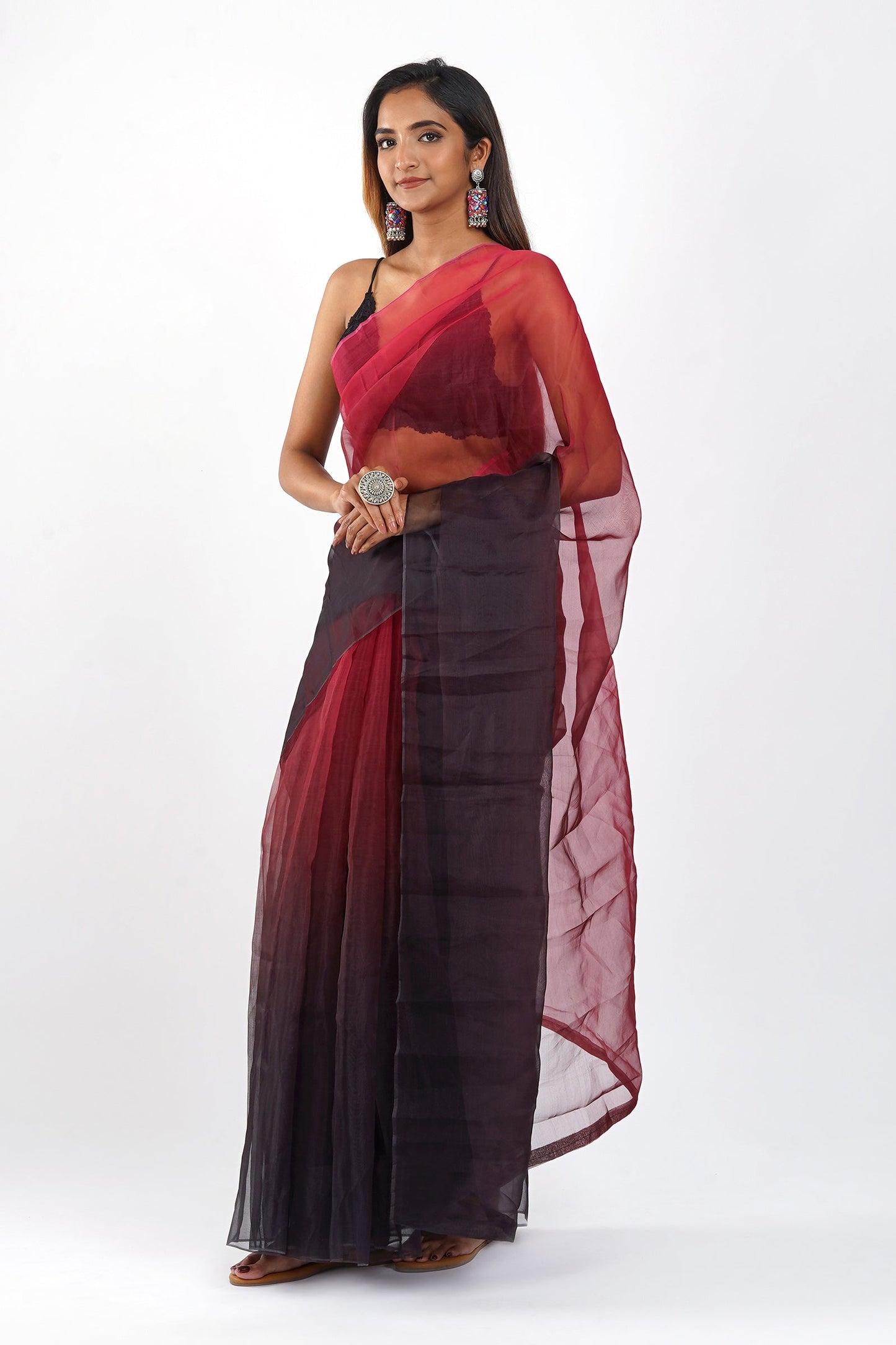 Teejh Aadhuri Ombre Organza Saree