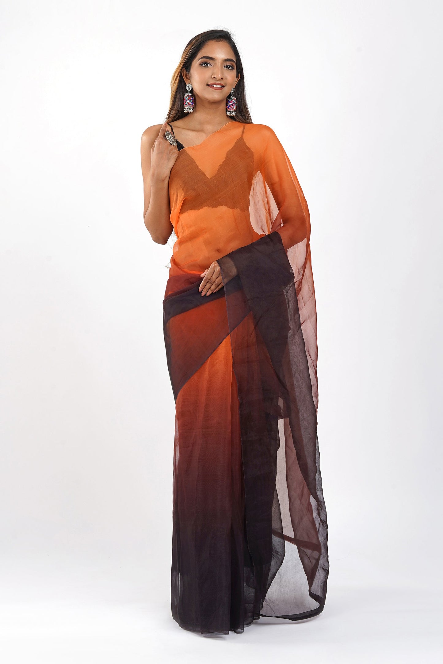 Teejh Aksaja Ombre Organza Saree