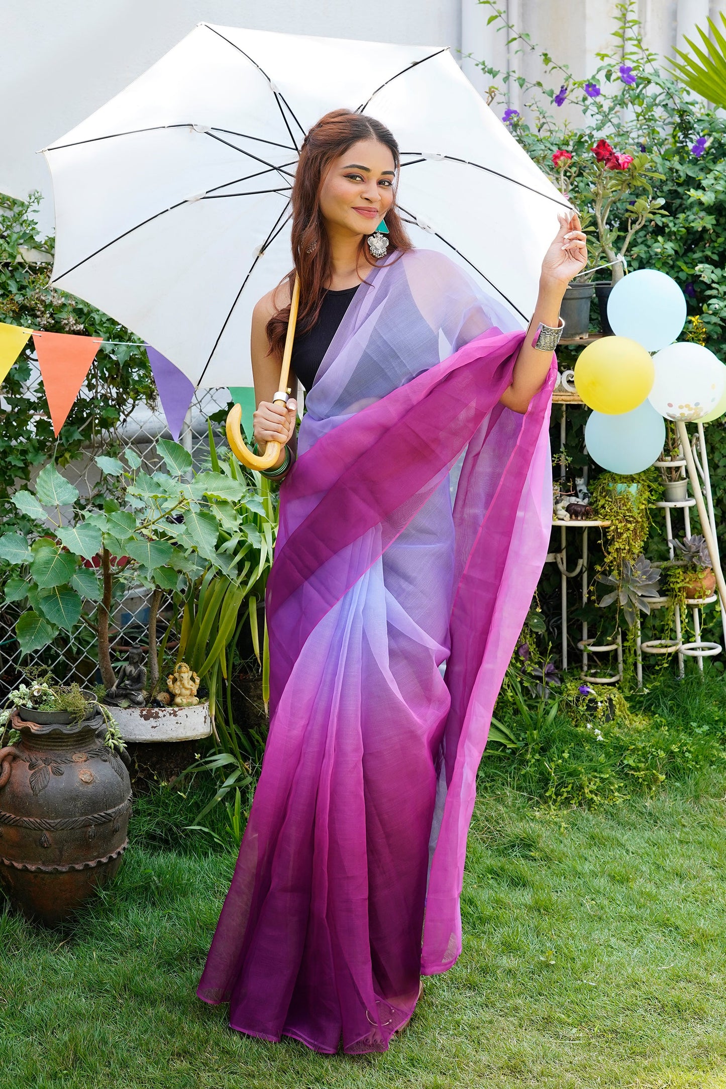 Teejh Zeeva Ombre Organza Saree