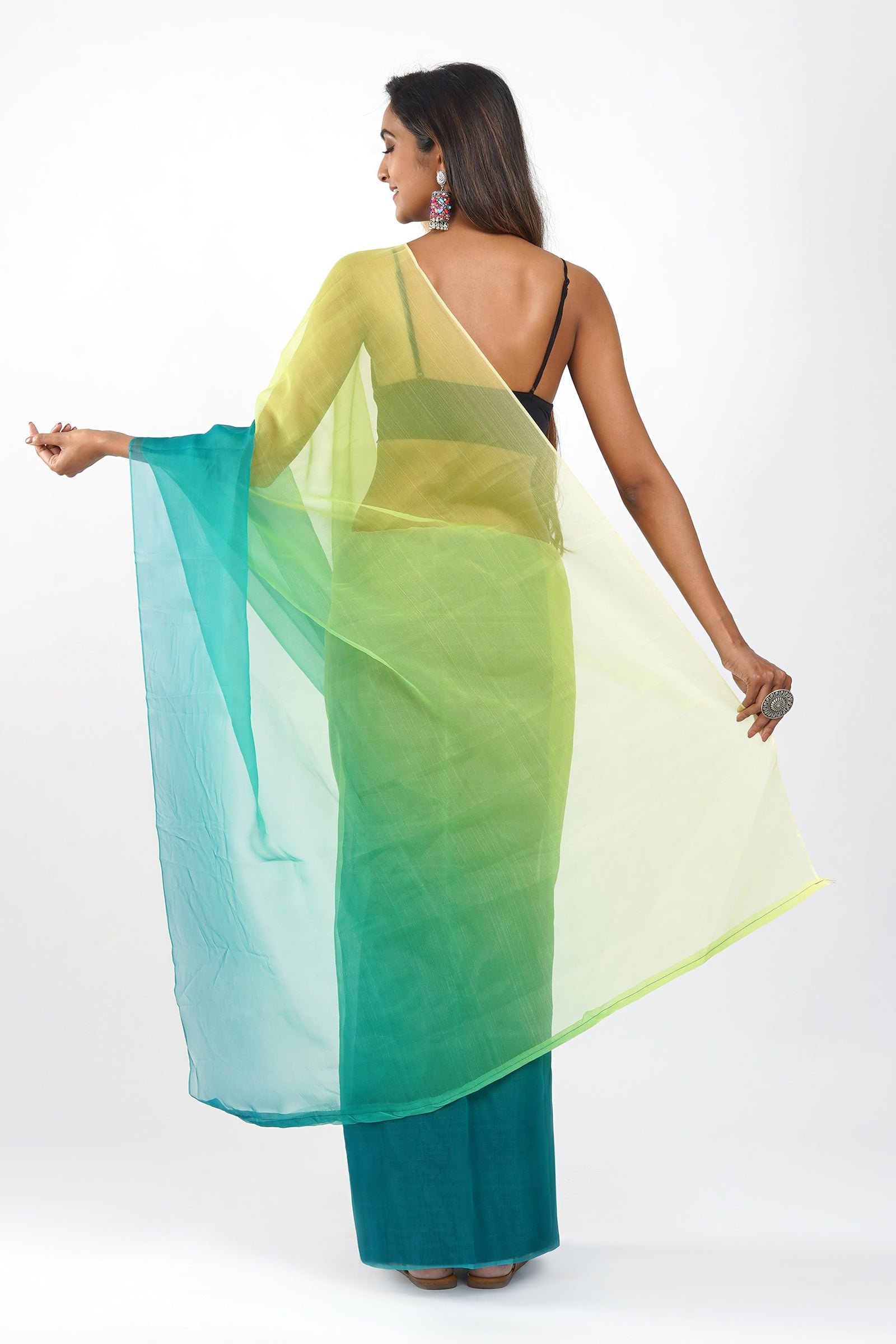 Teejh Zanshi Ombre Organza Saree