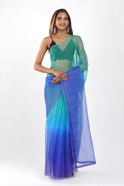 Teejh Ruvie Ombre Organza Saree