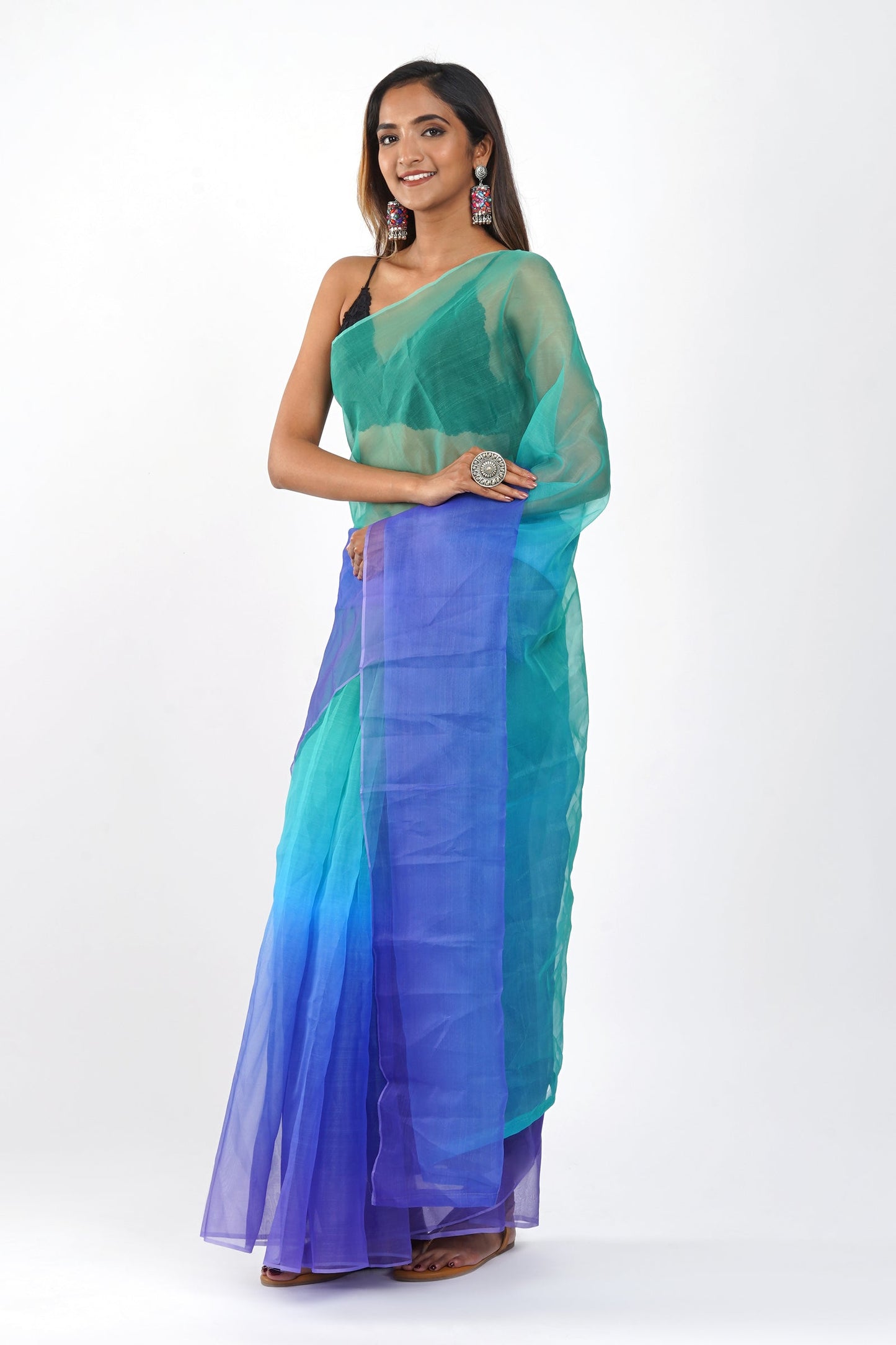 Teejh Ruvie Ombre Organza Saree