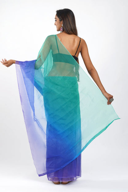 Teejh Ruvie Ombre Organza Saree