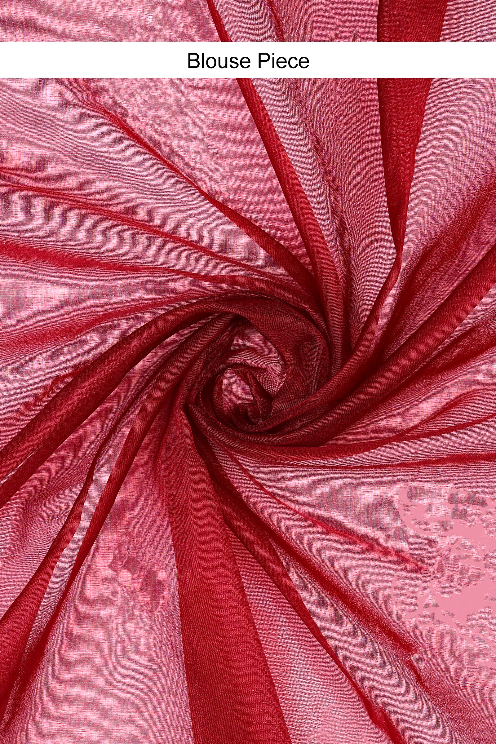 Teejh Iylia Dark Red Sequin Embroidery Organza Saree