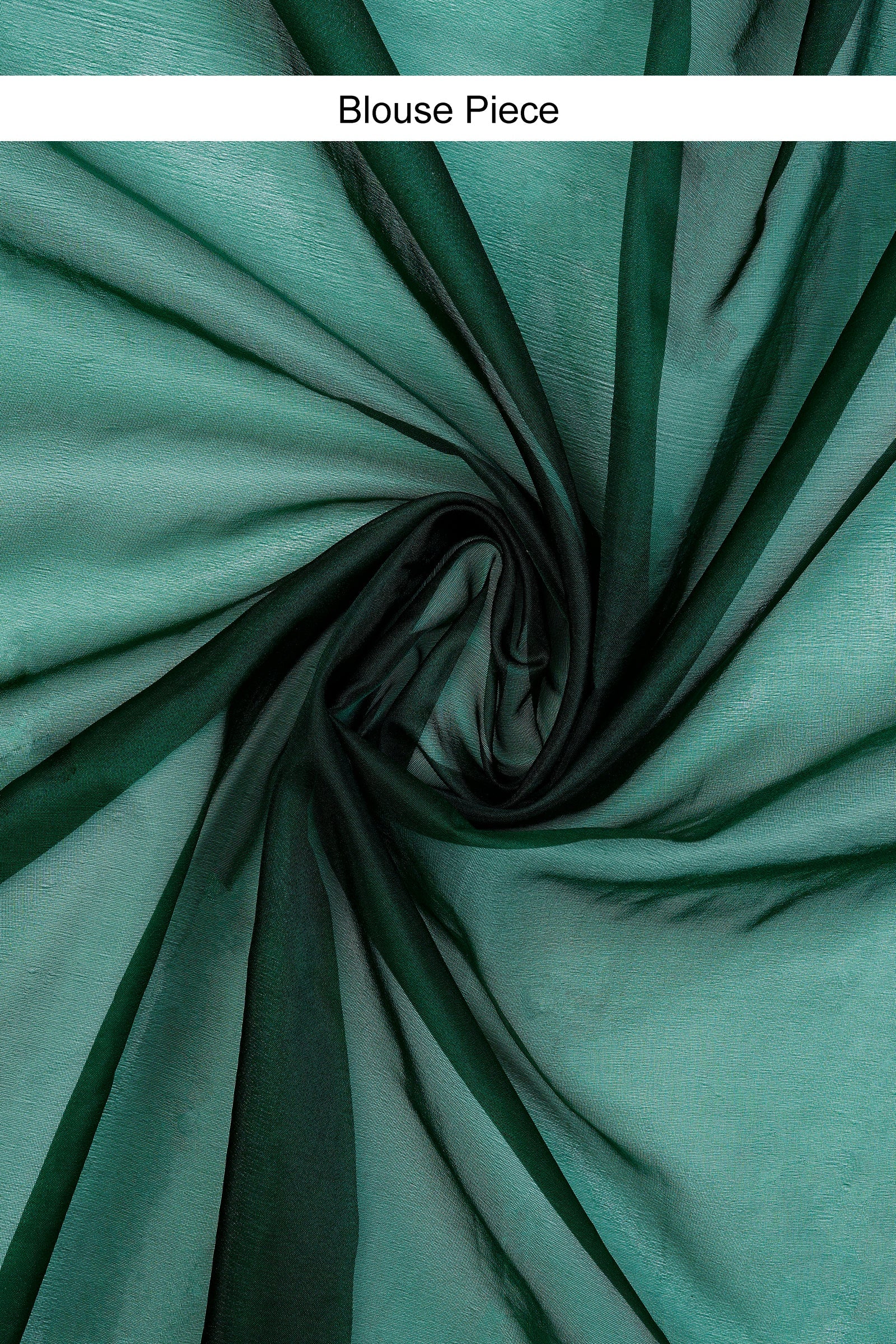 Teejh Irahi Forest Green Sequin Embroidery Organza Saree