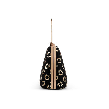 Teejh Tisha Gold Circles Clutch