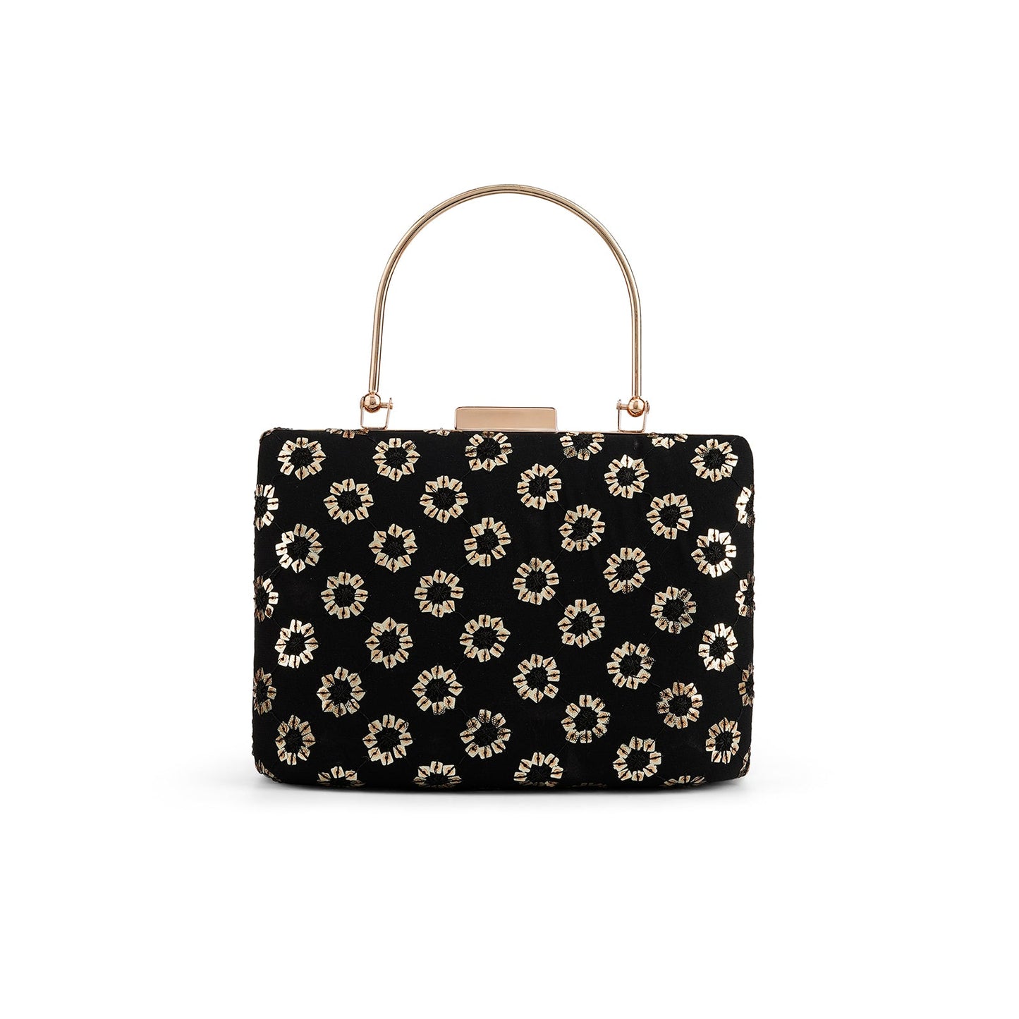 Teejh Tisha Gold Circles Clutch