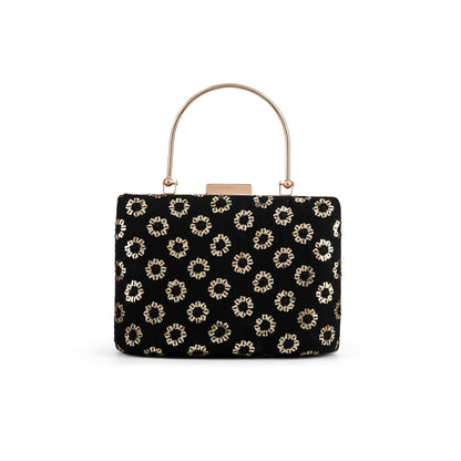 Teejh Tisha Gold Circles Clutch