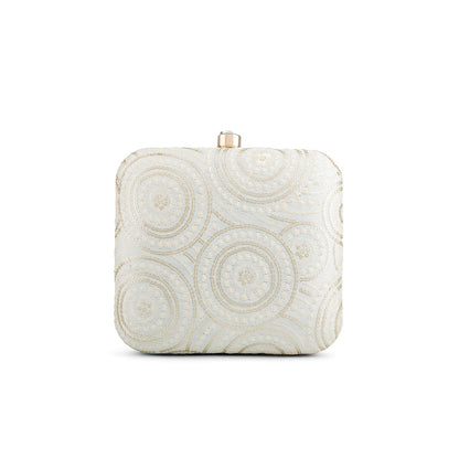 Teejh Nishi Circles Embroidered Clutch