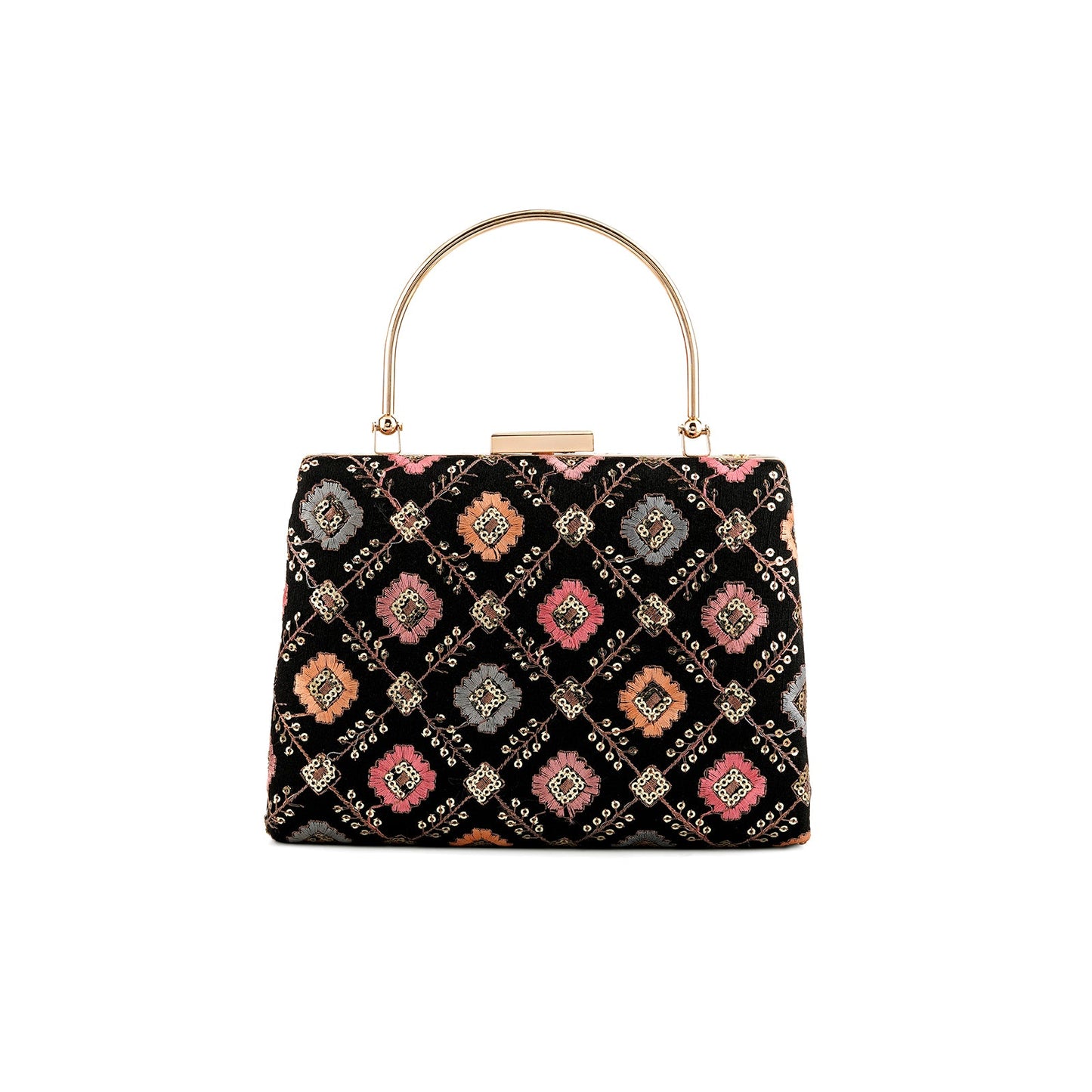 Teejh Tara Phulkari Threadwork Clutch