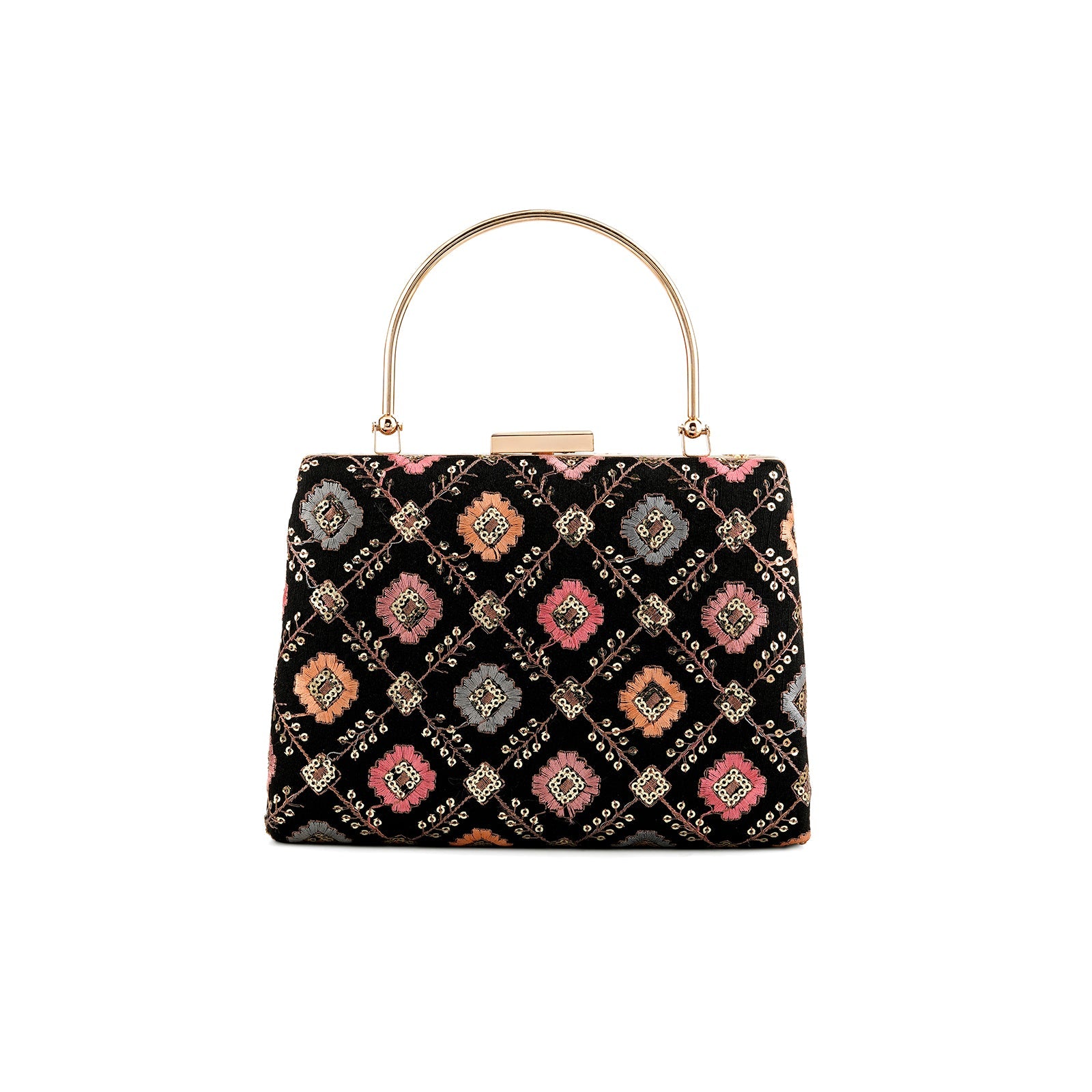 Teejh Tara Phulkari Threadwork Clutch