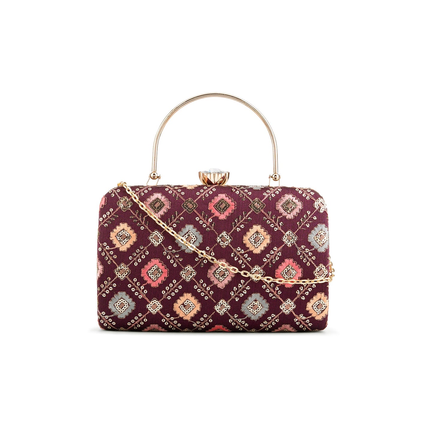 Teejh Sariyat Threadwork Clutch