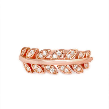 Leafy Rose Gold 925 Silver Toe Ring