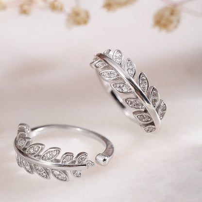 925 Sterling Silver Leafy Rhodium Plated 925 Silver Toe Ring for Women – Zavya