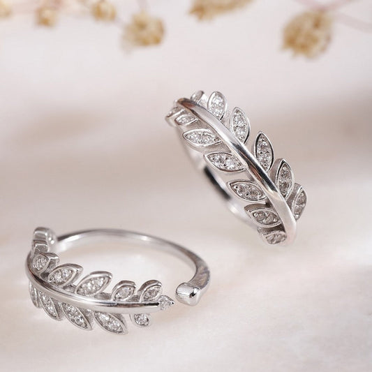 925 Sterling Silver Leafy Rhodium Plated 925 Silver Toe Ring for Women – Zavya