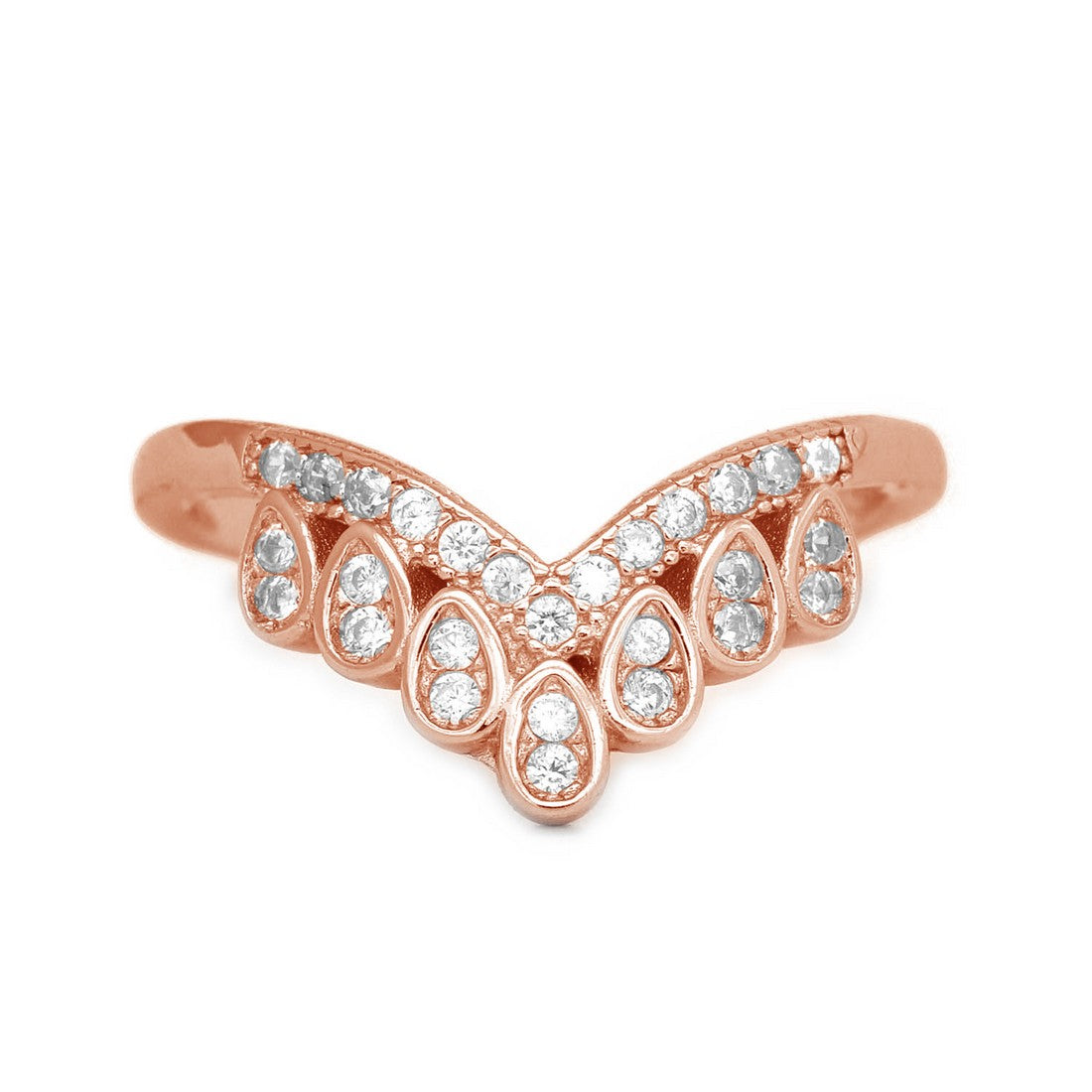 Crown Rose Gold 925 Silver Toe Ring