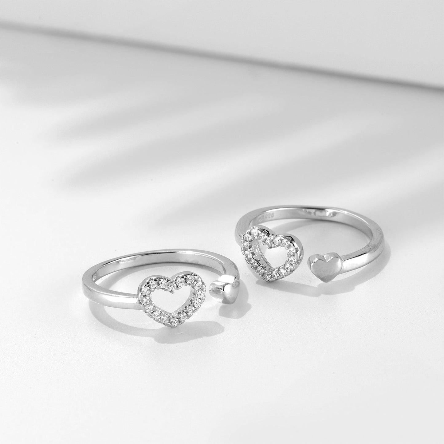 925 Sterling Silver Hearts Silver Adjustable 925 Silver Toe Ring for Women – Zavya