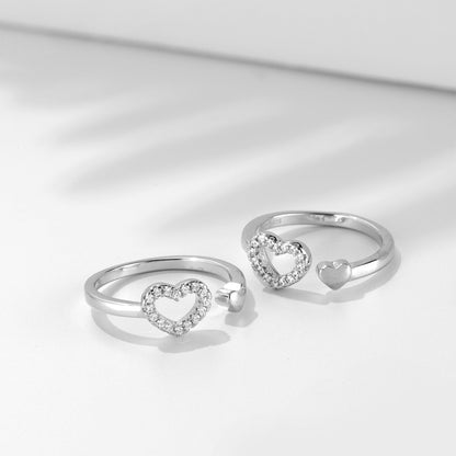 925 Sterling Silver Hearts Silver Adjustable 925 Silver Toe Ring for Women – Zavya