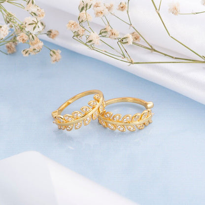 Glamorous Leaf 925 Sterling Silver Gold Plated Toe Ring