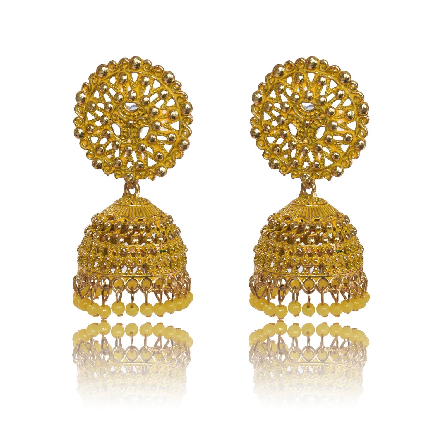 Ethnic Oxidised Jhumka Earring, Long Hangings Traditional Alloy Jhumki Earrings for Women & Girls