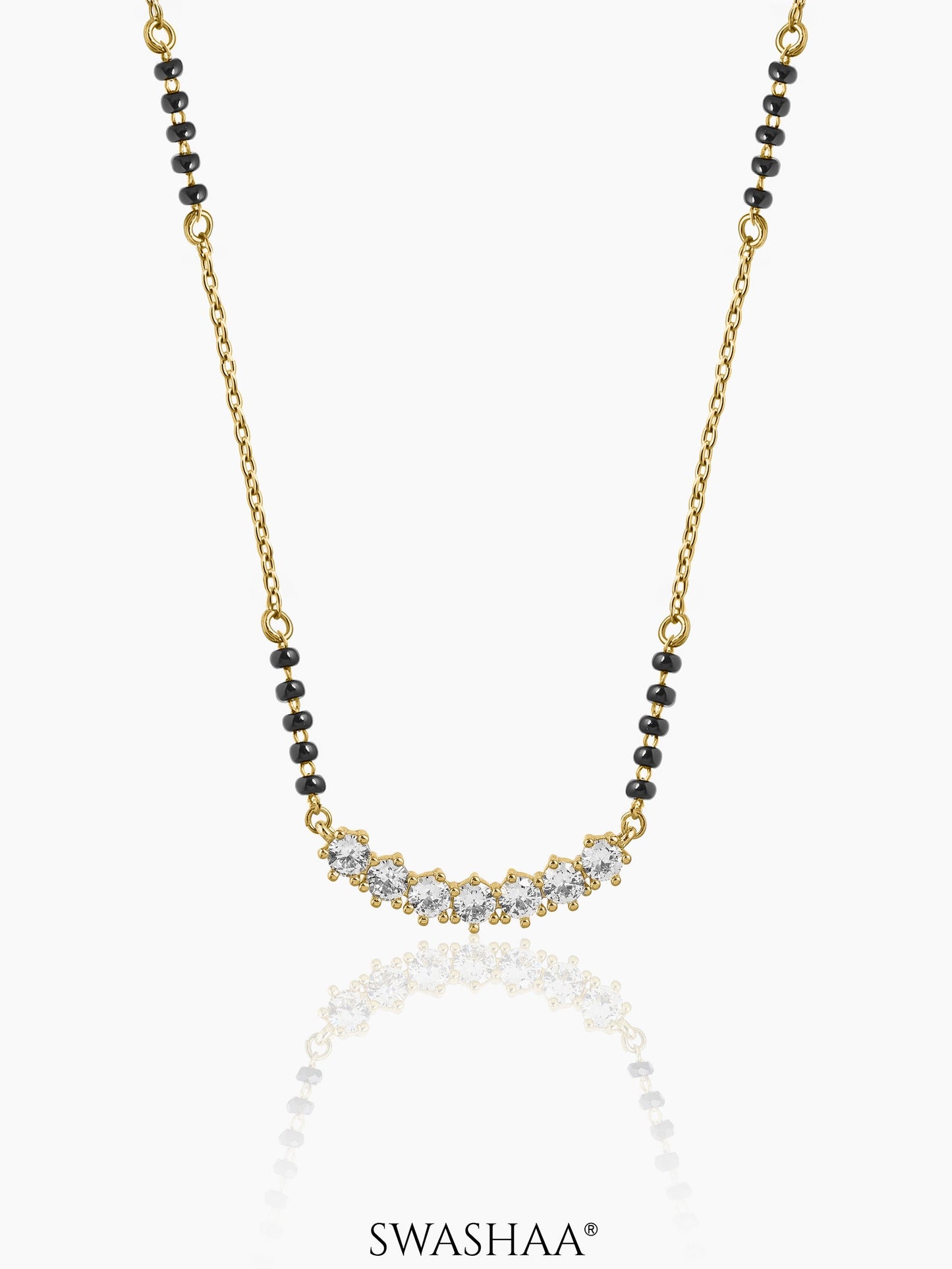 Tanisi Diamond Bar 18K Gold Plated Mangalsutra
