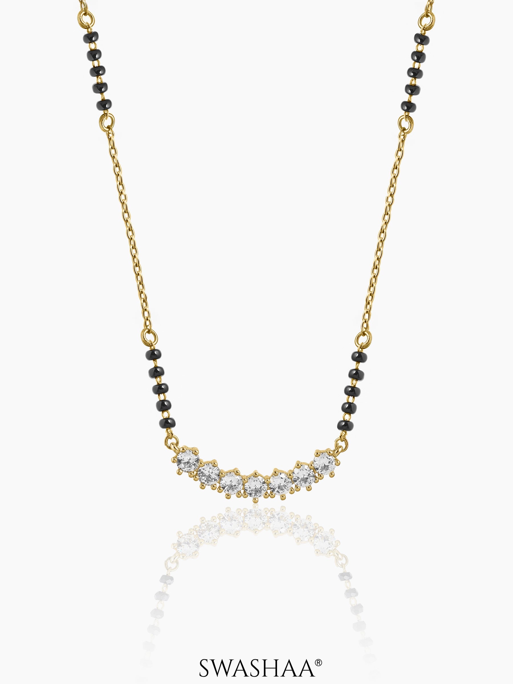Tanisi Diamond Bar 18K Gold Plated Mangalsutra