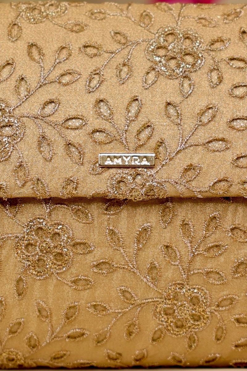 AMYRA - Tarang Flapover Bag - Gold