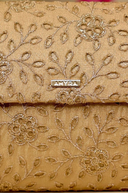 AMYRA - Tarang Flapover Bag - Gold