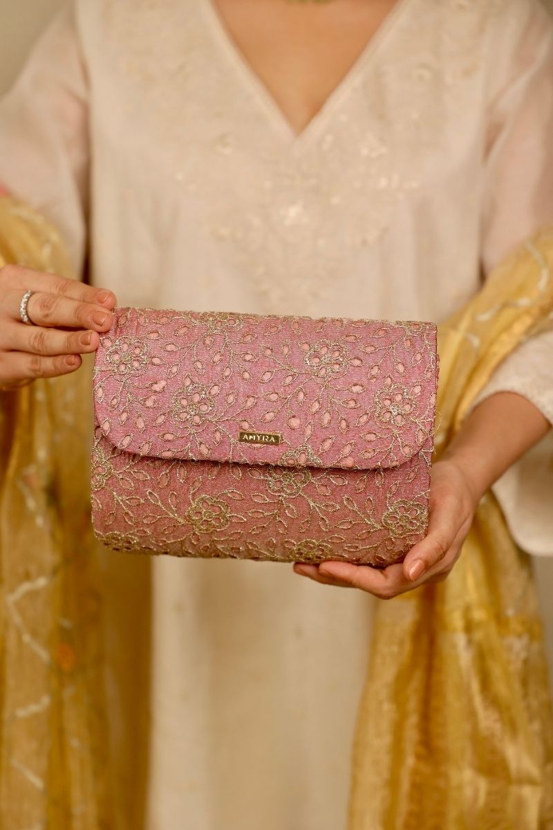 AMYRA - Tarang Flapover Bag - Pink